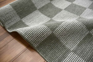 カーペット 10畳 ラグ じゅうたん 絨毯 抗菌 防臭 チェック おしゃれ 日本製 平織 折り畳み 江戸間10畳 352x440cm サイズ 長方形 OSH 【平織リーズナー10帖】