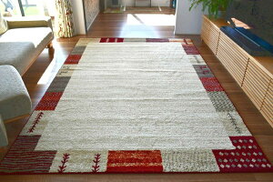 絨毯 ラグ ラグマット 6畳 六畳 240×330 じゅうたん カーペット 極厚 厚手 防炎 おしゃれ アメリカン ヴィンテージ ギャッベ 北欧 丸巻き 当社在庫 約6畳 240×330cm 【ミラベラ柄込240×330】