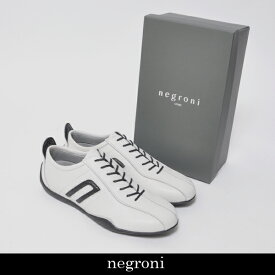 Negroni（ネグローニ）メンズ　スニーカーホワイト×ブラックNI 15944