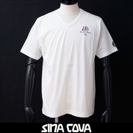 SINA COVA(シナコバ)Vネック半袖Tシャツホワイト21120540 110