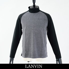 LANVIN SPORT(ランバン　スポール)ボーダーハイネックシャツブラックVMS1002X6
