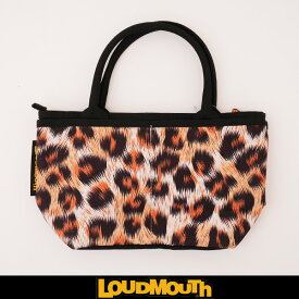 Loudmouth(ラウドマウス)トートバッグカートポーチ ホワイト×ベージュ×ブラックラウンドポーチ ファジーレオパード772 983