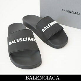 BALENCIAGA(バレンシアガ)フラットサンダルPOOL SLIDE サンダルブラック565826W1S801006