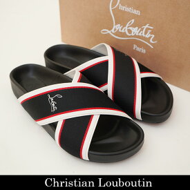 Christian Louboutin(クリスチャンルブタン)サンダルブラック1240606 M039(HOT CROSS BIZZ FLAT)