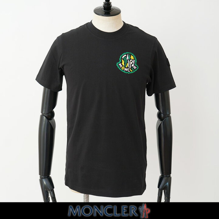 楽天市場】MONCLER(モンクレール)半袖TシャツブラックJ1 091 8C00017 
