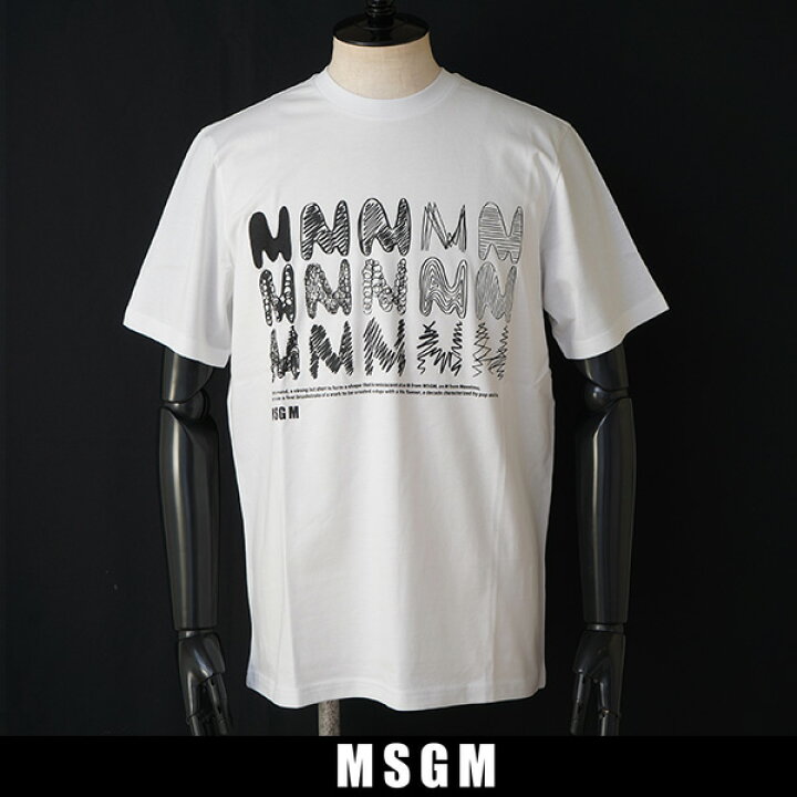楽天市場】MSGM(エムエスジーエム)半袖Tシャツホワイト3840MM110 