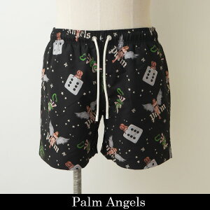 Palm Angels(�p�[���E�G���W�F���X)�V���[�g�p���c�n�[�t�p���c�����X�C���E�F�A�[�r�[�`�V���[�g�p���c�u���b�N�nPMFD012S25FAB005