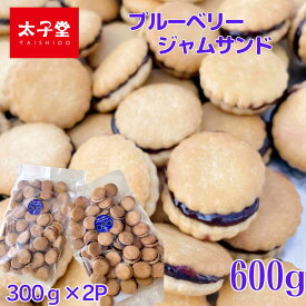 お菓子の太子堂 ブルーベリージャムサンド 600g （300g×2パック）【送料無料】ロングセラー商品 お茶うけ サクサク食感