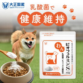 【大容量サイズ】犬 乳酸菌 わんビオフェルミンS （40g）ふりかけタイプ 全犬種対応 善玉菌 ビフィズス菌 ビオフェルミン 愛犬用腸活サプリ ペット ふりかけ 愛犬