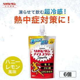 ハニーレモン風味 アイススラリー 大正製薬 リポビタン Sports 6袋 栄養ドリンク 飲み物 スポーツ ドリンク スポドリ 冷凍 熱中症対策 クエン酸 スポーツ飲料 アイス 栄養補給 水分補給 部活 熱中症予防 清涼飲料 アミノ酸