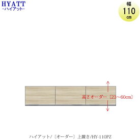 キッチンボード　HYATT（ハイアット）奥行45cmタイプ　【高さオーダー】　上置き　HY-110PZ【食器棚/家電収納/マンションサイズ/カラーオーダー/片づけ上手/SAクラフト】