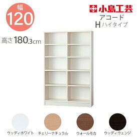 小島工芸 本棚 低ホルム アコード120H ハイタイプ 国産書棚 耐震機能 頑丈組立不要 完成品 幅120 奥行30 高さ180