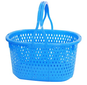 【国産】収穫かご (水色) 果実・野菜