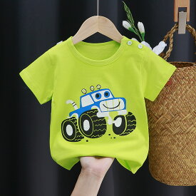 ボーイズ 半袖　キッズ Tシャツ 男の子 綿 コットン 夏 車 ライオン 虎 ベビー 赤ちゃん 肌着 80 90 送料無料