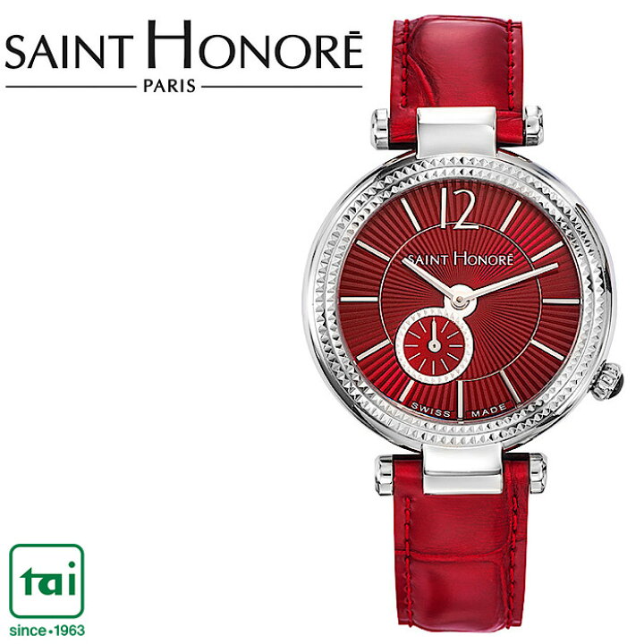 楽天市場 サントノーレ オーデシー ユニセックス レディース メンズ 腕時計 クォーツ アナログ 革ベルト 赤 Saint Honore Audacy Snrefin 3気圧防水 フランス製 スイスムーブ 電池式 ウオッチ シンプル おしゃれ かわいい きれいめ スマート クラシック 華やか