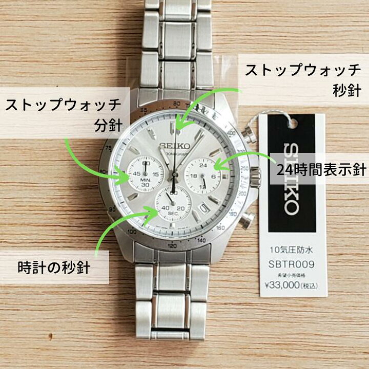 楽天市場】SEIKO SBTR009 電池式クォーツ 腕時計 白 シルバー セイコー  