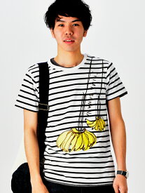 ボーダー Tシャツ Sサイズ 沖縄の人気アーティスト　イラストレーター MIREI(ミレイ)　SHIMABANANA　沖縄雑貨　お土産　雑貨