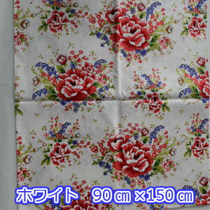 台湾花布 90×150センチ 客家花布 小花柄 花柄生地 布生地 ハギレ 台湾雑貨 手作り小物 巣ごもり ハンドメイド 布生地
