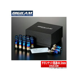 【デジキャン DIGICAM】スカイラインGT-R 等にお勧め チタンナット 貫通ナット M12-P1.25 20個セット（5穴車・1台分） 48.5mm 型式等：BCNR33 品番：TNK12-DIGICAM