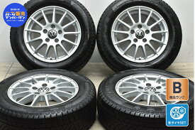 中古 WEDS スタッドレスタイヤホイールセット 4本セット 15インチ 6J +43 PCD 112 195/65R15 91T【 コンチネンタル 製 スタッドレスタイヤ付き】