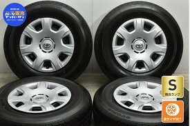 中古 トヨタ 純正 タイヤホイールセット 4本セット 15インチ 6J +35 PCD 130 195/80R15 107/105N LT【 ブリヂストン 製 タイヤ付き】