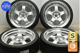 中古 WORK タイヤホイールセット 4本セット 19インチ 8J -1 PCD 100 225/35R19 88W【 ヨコハマ 製 タイヤ付き】