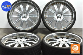 中古 ASANTI タイヤホイールセット 4本セット 24インチ 9.5(実測)J +20(実測) PCD 114.3 255/30R24【 ピレリ 製 タイヤ付き】