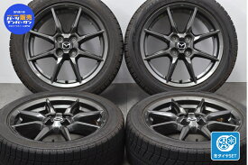 中古 マツダ 純正 スタッドレスタイヤホイールセット 4本セット 16インチ 6.5J +45 PCD 100 195/50R16 84Q【 ブリヂストン 製 スタッドレスタイヤ付き】