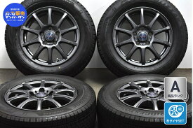 中古 Weds スタッドレスタイヤホイールセット 4本セット 15インチ 6J +43 PCD 114.3 195/65R15 91Q【 ブリヂストン 製 スタッドレスタイヤ付き】