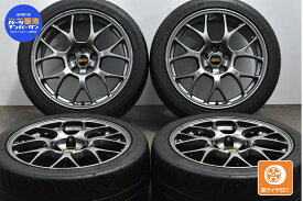 中古 ミツビシ 純正BBS製 タイヤホイールセット 4本セット 18インチ 8.5J +38 PCD 114.3 245/40R18 93W【 ダンロップ 製 タイヤ付き】