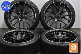 【スーパーSALE限定 10%OFFクーポン】中古 RAYS タイヤホイールセット 4本セット 19インチ 8.5J +38 PCD 114.3 235/40R19 96Y【 ミシュラン 製 タイヤ付き】