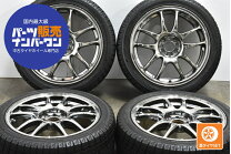 スタッドレスタイヤ付 17インチアルミホイール 215/45/17 PCD100 美品 
