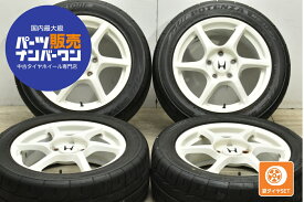 中古 ホンダ タイヤホイールセット 4本セット 16インチ 6.5J×16+55 PCD 114.3 205/55R16 91V【 ブリヂストン 製 タイヤ付き】