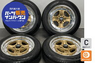 中古 WORK タイヤホイールセット 4本セット 15インチ 6.5J×15+16 PCD 100/114.3mm マルチ 175/65R15 84H…
