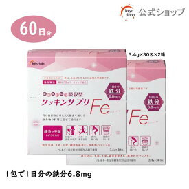 【公式】 鉄分パウダー サプリメント クッキンサプリFe　2箱セット 鉄 腸 まで届く 独自製法の微粒子化＆コーティング加工でおなかにやさしい 吸収型鉄サプリ 女性 水にさっと溶ける 顆粒 粉末
