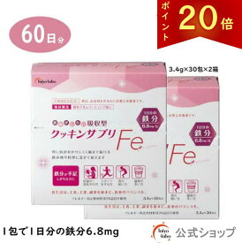 【ポイント20倍｜公式】 鉄分 パウダー サプリメント クッキンサプリFe　2箱セット 鉄 腸 まで届く 独自製法の微粒子化＆コーティング加工でおなかにやさしい 吸収型鉄サプリ 女性 水にさっと溶ける 顆粒 粉末 鉄不足に
