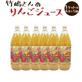 ★竹嶋有機農園の丸ごと林檎ジュース 1L×6本（ケース入）【常温便送料込み/一部地域別途】（化学農薬・化学肥料不使用）※林檎ジュース2ケースまで同梱可★他商品と同梱の場合、送料加算の場合あり。※単品配送