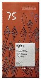 ●【オーサワ】ViVANI オーガニックファインダークチョコレート75%　80g※11月〜4月限定品