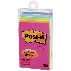 |XgCbg 50mm×75mm m[g }`J[ 30×5pbh |XgECbg m[g }`J[ 656-MC Post-it ӂ 3M X[G ʏSӂ S
