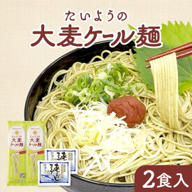 【お試し500円セット】たいようの大麦ケール麺 お試しセット 大陽製粉×キューサイコラボ商品 ケールと大麦配合で食物繊維が摂れる即席めん 麺とあごだしスープ各2袋入り 500円 送料無料