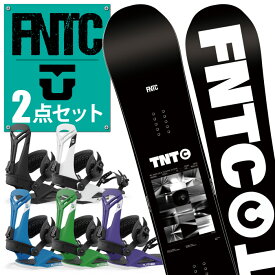 【40%クーポン対象!6/4 20:00-6/11 01:59迄!】 FNTC TNT C エフエヌティーシー ティーエヌティーシー BLACK スノーボード 2点セット 23-24 2023-2024年 ポップキャンバー グラトリ