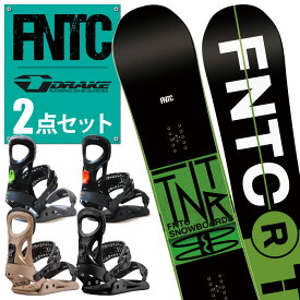 【40%クーポン対象!6/4 20:00-6/11 01:59迄!】 FNTC TNT R ティーエヌティーアール BLACK/GREEN スノーボード 2点セット 23-24 2023-2024年 ブイダブルキャンバー グラトリ