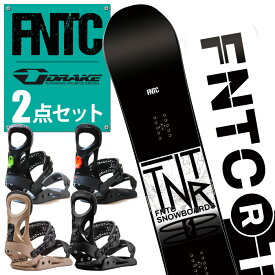 FNTC TNT R ティーエヌティーアール BLACK/WHITE スノーボード 2点セット 23-24 2023-2024年 ブイダブルキャンバー グラトリ