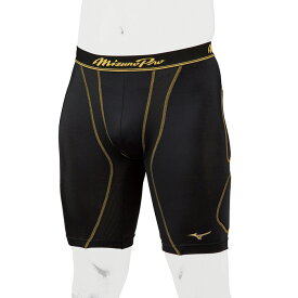 Mizuno Pro ミズノプロ 野球 スラパン スライディングパンツ ブラック×ゴールド 12JBAP11