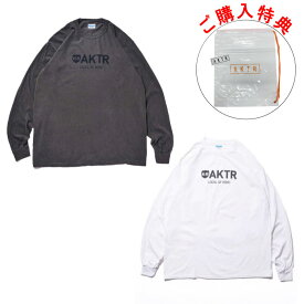 【クーポン利用で10%OFF! 4/24 20:00-4/27 9:59】 AKTR アクター 68xAKTR LS LOGO TEE ロングTシャツ 長袖 68コラボ バスケットボール 2023年秋冬 ブラック ホワイト 223-108005