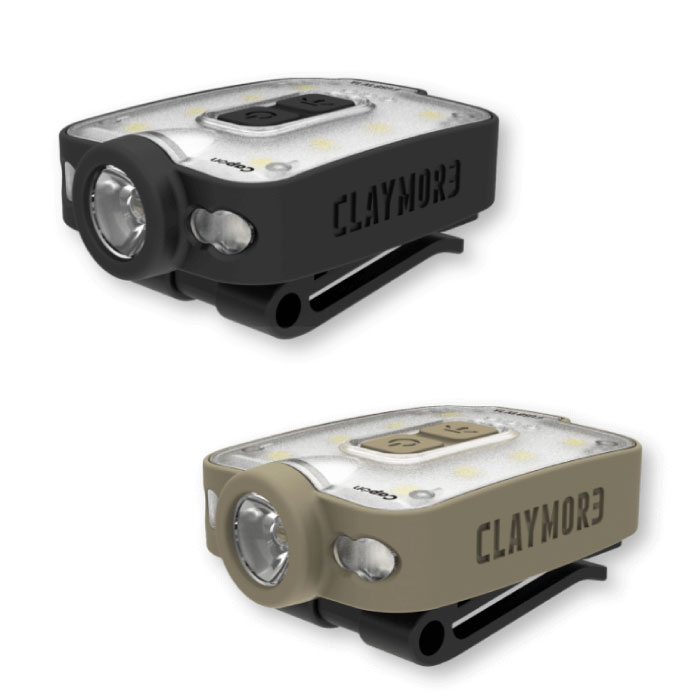 お得なキャンペーンを実施中 CLAYMORE クレイモア 人気海外一番 Capon 40B LED キャップオン 防水 CLP-210TN レッドライトモード CLP-210BK カラビナ付属