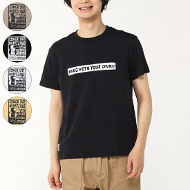 【スーパーセール価格!】 CHUMS チャムス Wood Block Print T-Shirt ウッドブロックプリントTシャツ アウトドア メンズ 4カラー CH01-2369