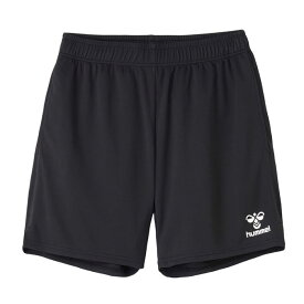 【4/20限定！クーポン利用で5%OFF】 hummel ヒュンメル ハンドボールレフリーパンツ 審判着 ハーフパンツ マジックテープ付きポケット インカム収納可 ブラック HAK4004