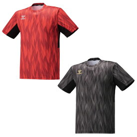 hummel ヒュンメル グラフィックTシャツ メンズ 半袖 トレーニングシャツ ハンドボール 2022年秋冬 レッド/ブラック HAP4165