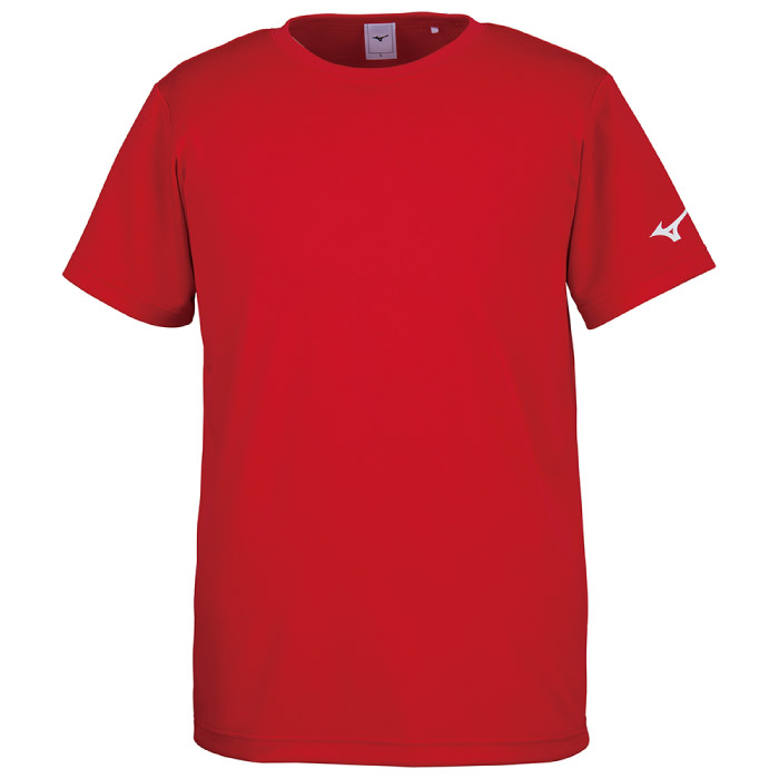ディスカウント スーパーSALE限定価格 MIZUNO ミズノ Tシャツ 袖RBロゴ トレーニングウエア 割り引き 半袖 32JA8156 レッド ユニセックス トップス 吸汗速乾